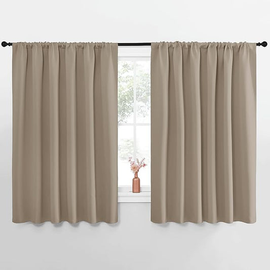 NICETOWN Blackout Curtains for Bedroom, 1 Pair, 70 by 63-inch, Window Treatment