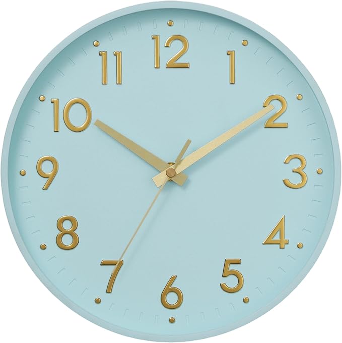 Mosewa Wall Clock 8 Inch, Wall Clocks Battery Operated Silent Non-Ticking