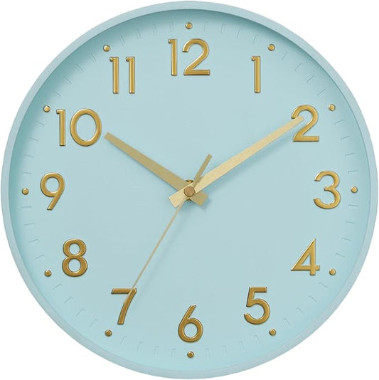 Mosewa Wall Clock 8 Inch, Wall Clocks Battery Operated Silent Non-Ticking