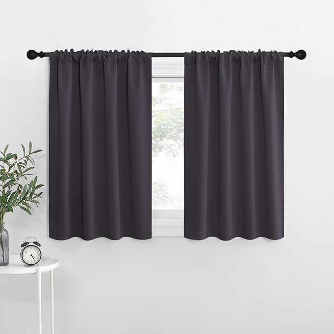 NICETOWN RV Blackout Curtains for Camper Windows, Kitchen Curtains, Short