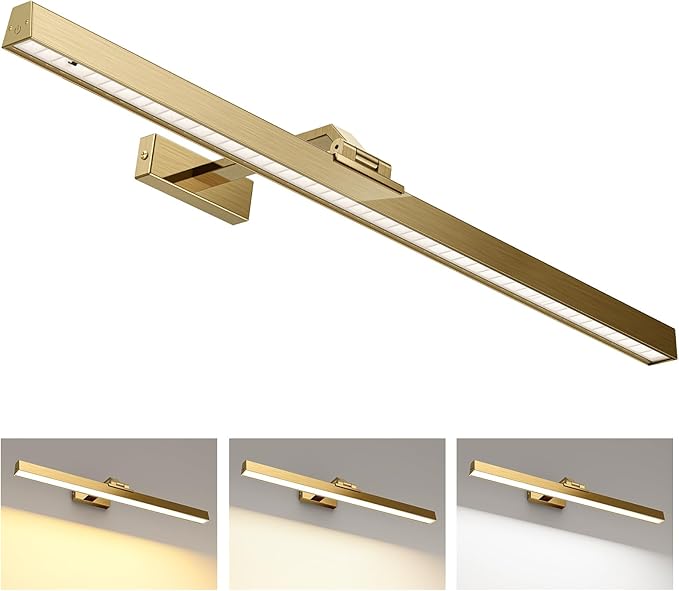 Afyuol Picture Lights for Wall, Brass Battery Operated Picture Light 24in Art
