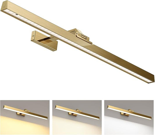 Afyuol Picture Lights for Wall, Brass Battery Operated Picture Light 24in Art