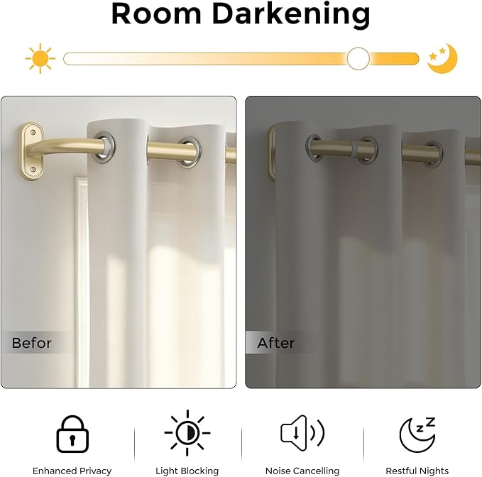 Curtain Rods 36-152 Inch, Living Room, Sliding Door