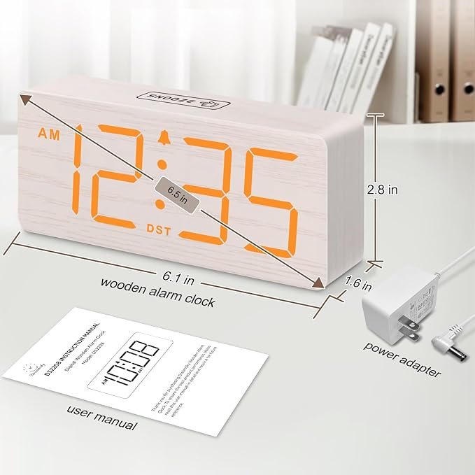 DreamSky Wooden Digital Alarm Clock