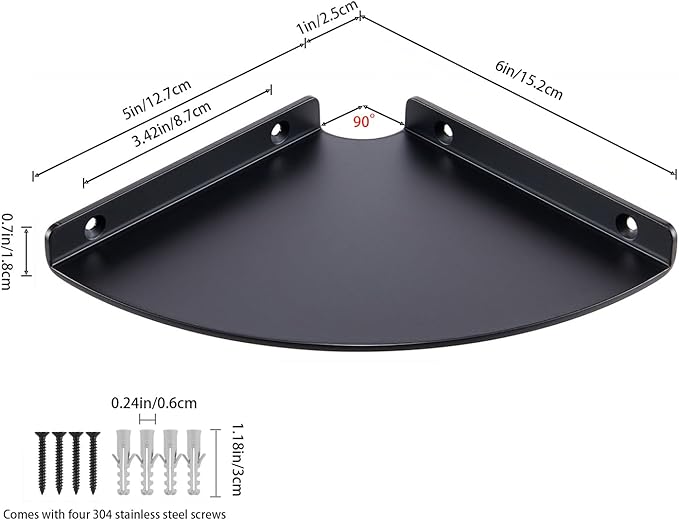 6 Inch Corner Shelf