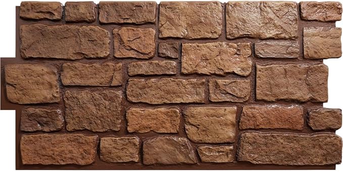 EverStone Cobblestone Faux Stone Panel, Copper Color