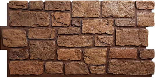 EverStone Cobblestone Faux Stone Panel, Copper Color