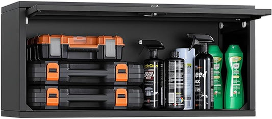 VEVOR Metal Wall Cabinet, 30.31W x 12.01D x 14.02H Inch, Floating Garage Tool