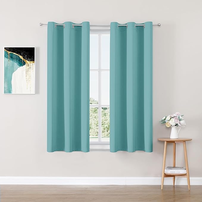 ChrisDowa Blackout Curtains 63 inches Long