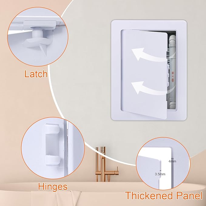 Suteck Plastic Access Panel for Drywall Ceiling 6 x 9 Inch Reinforced Plumbing