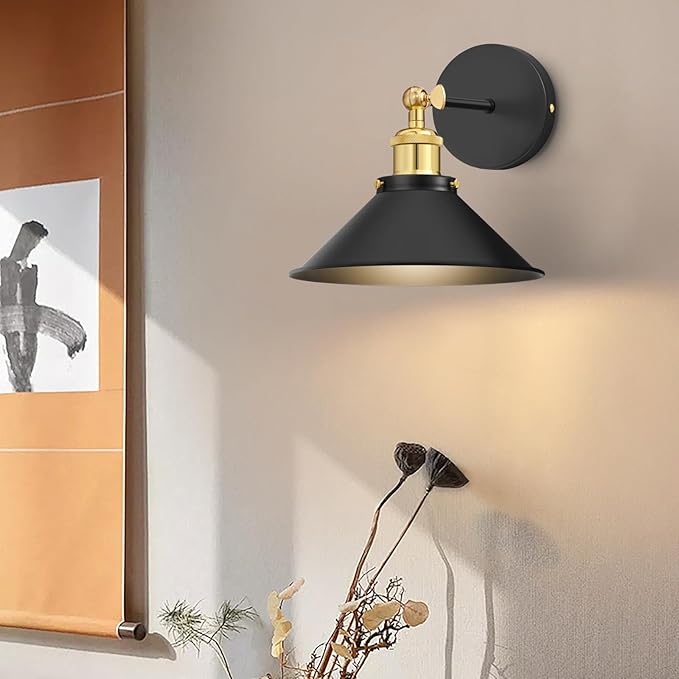 Battery Operated Wall Sconce Set of 2, Vintage Wireless Wall Sconces