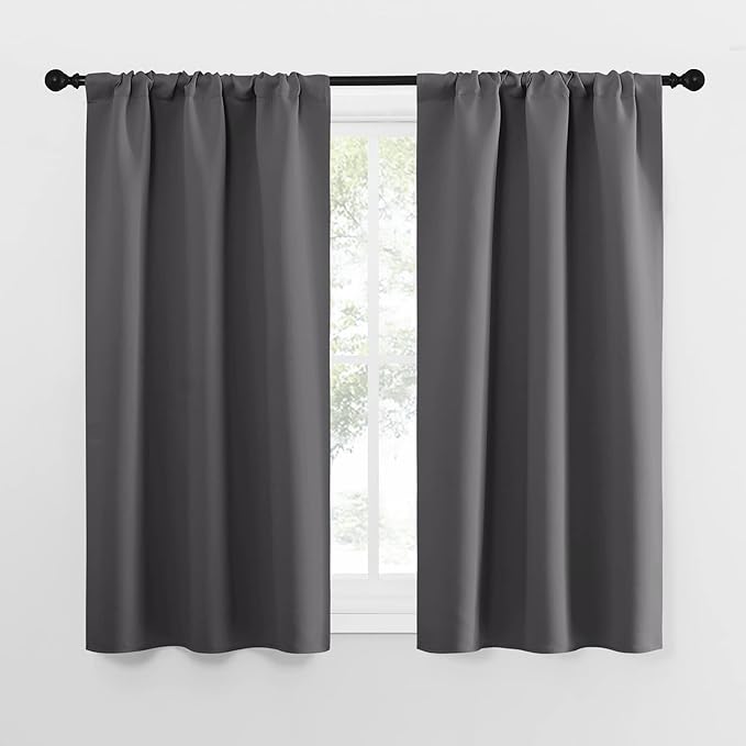 NICETOWN Grey Window Curtains for Bedroom