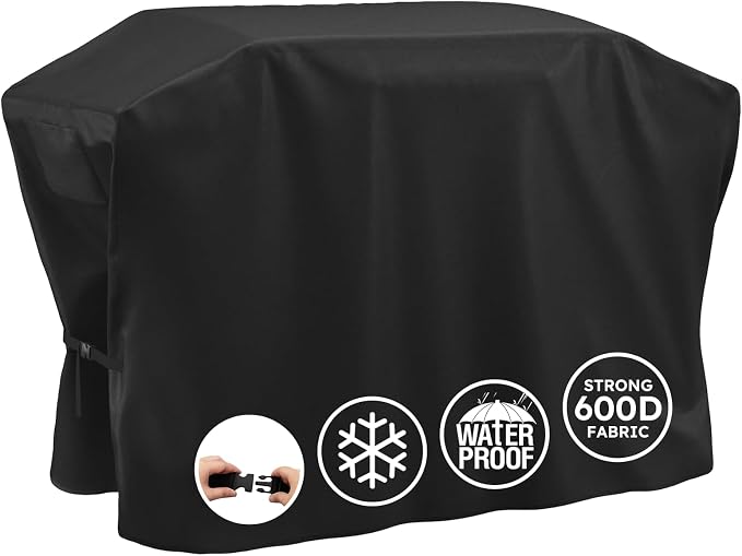 MR. COVER Griddle Cover for Blackstone 36 Inch Griddle with Hood - Heavy Duty 600D Waterproof Cover, UV & Wind Resistant, Air Vent, Double Buckle Straps, Fits Blackstone 36" 4 Burner