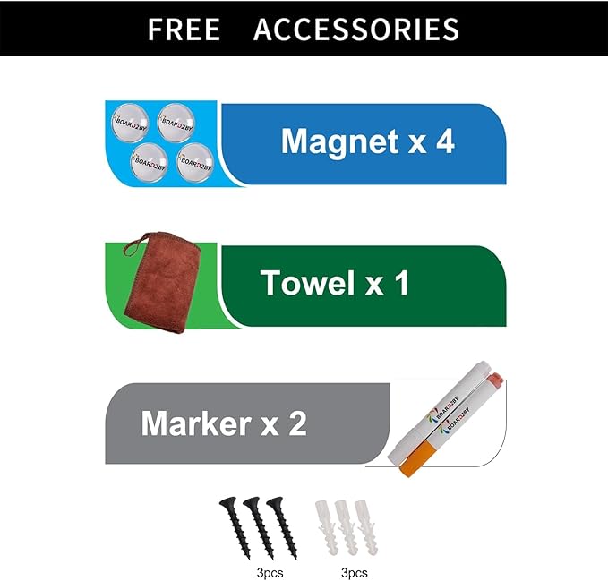 Magnetic Chalkboard Black Board 46 x 32, Extra Large Chalk Board Blackboard