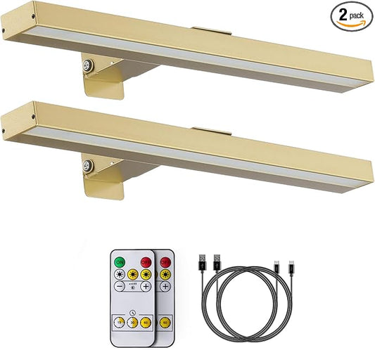 MIOBLUE 2Pack Picture Lights, 16in Battery Operated Picture Lights