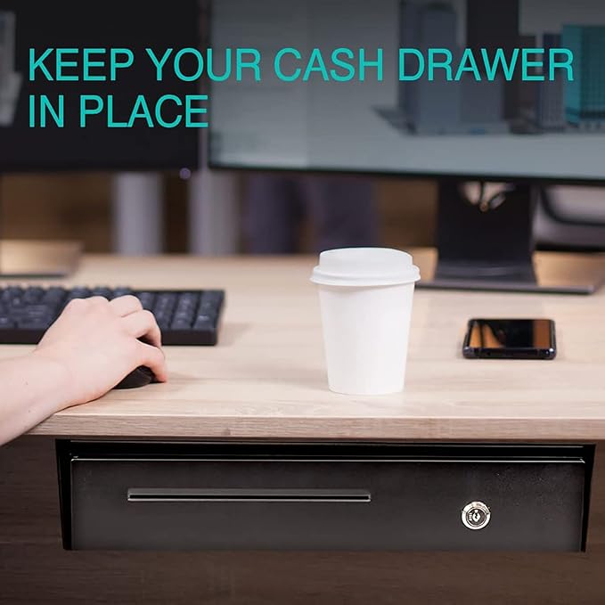 TidyFriend Cash Drawer Under Counter Mounting Brackets - Heavy Duty Steel Mounting Brackets for Installation of 16" Cash Registers Drawer Under The Counter (1)