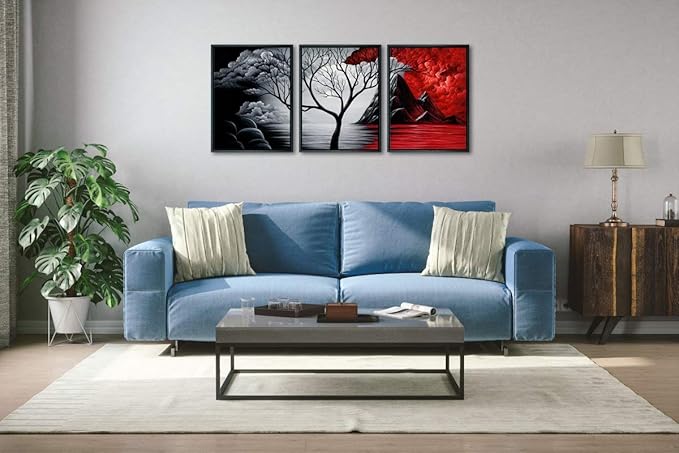 Wieco Art Framed Wall Art the Cloud Tree Wall Art HD print of Oil Paintings