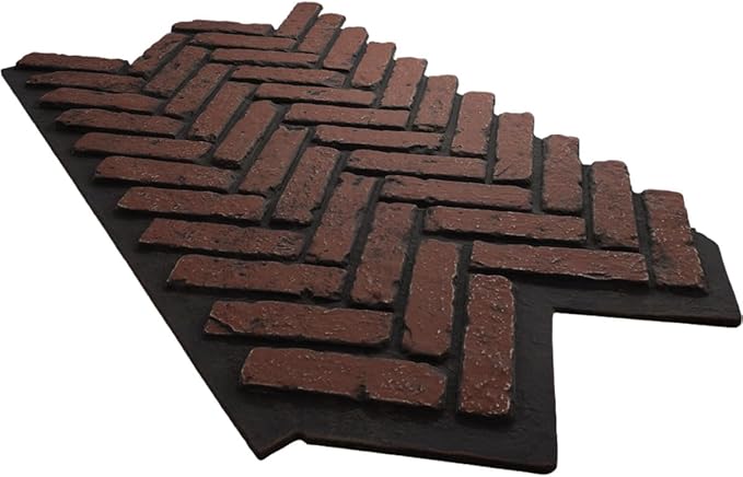 EverStone Herringbone Faux Brick Panel, 46 1/2"W x 25 1/4"H x 1"D, Heath Color