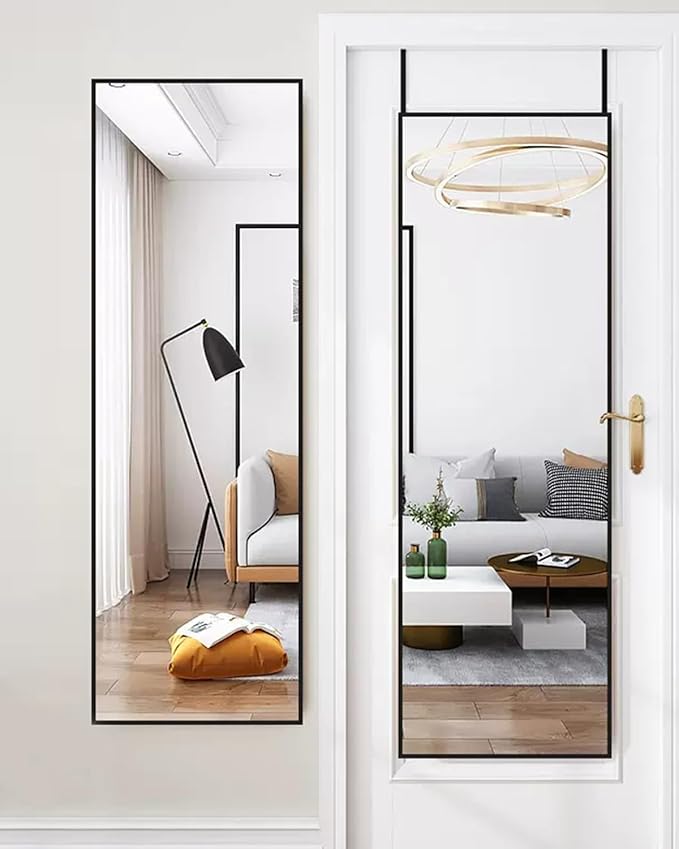 NEARBYSD 48"x 14" Door Mirror, Full Length Mirror Wall Mounted, Over The Door