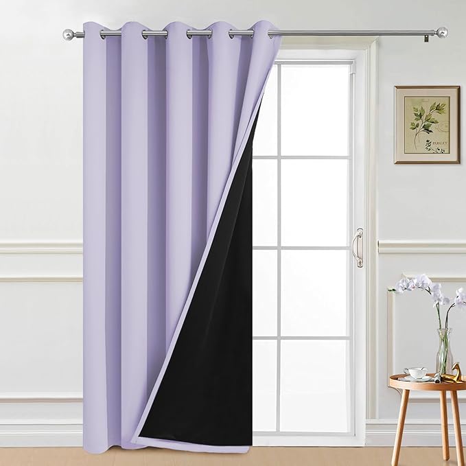 Yakamok 100% Blackout Lined Panels, Thermal Insulated Blackout Curtains