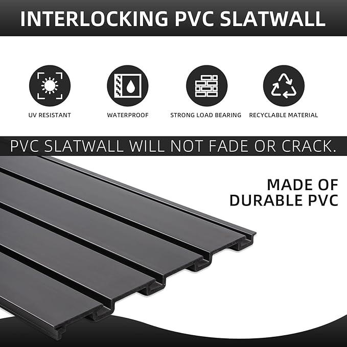 FRAYSCENT Slat Wall Paneling Garage Wall Organizer, Slatwall Panels Garage Tool