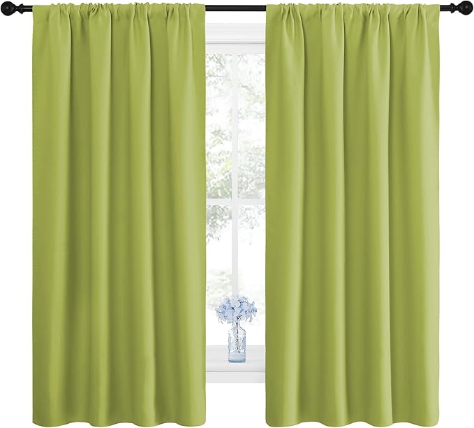 NICETOWN Green Blackout Draperies Curtains