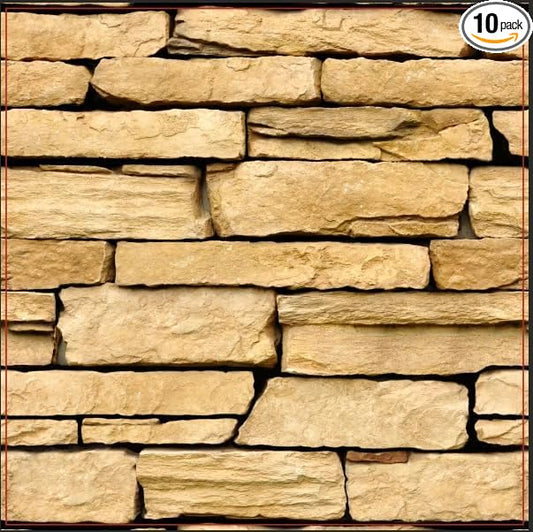 COMSTICKC Peel and Stick Faux Stone Wall Sticker Wall Panels, Not Real Stone