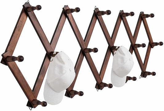 SCUNDA Hat Rack for Wall, Expandable Wall Hat Holder