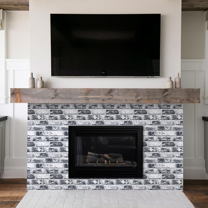 COMSTICKC 3D Faux Brick Wall Panels Peel and Stick Wall Stickers, Small Size