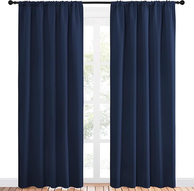 NICETOWN Navy Curtains Blackout Draperies