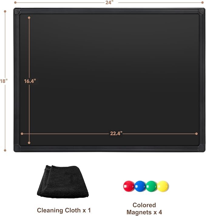 SELEAD Magnetic Chalkboard 24 x 18 Inches