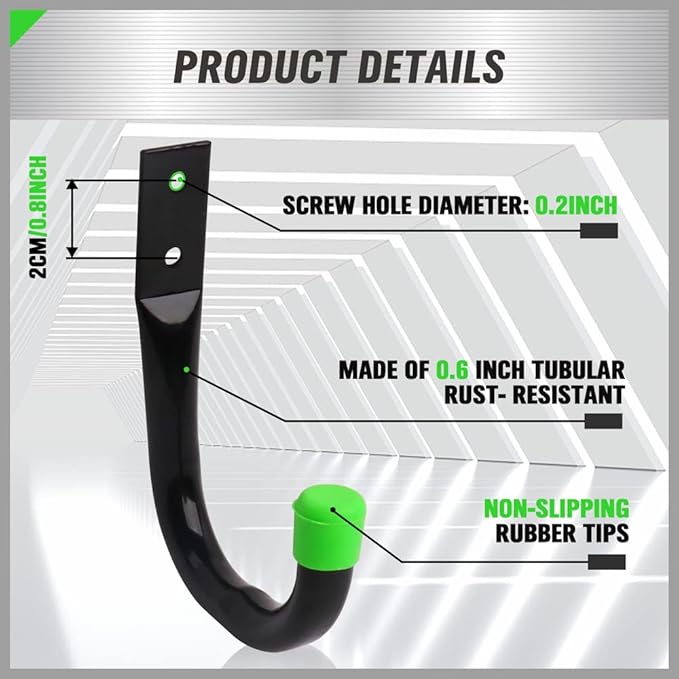 SWANLAKE Heavy Duty Garage Storage Utility Hooks, Utility Hooks