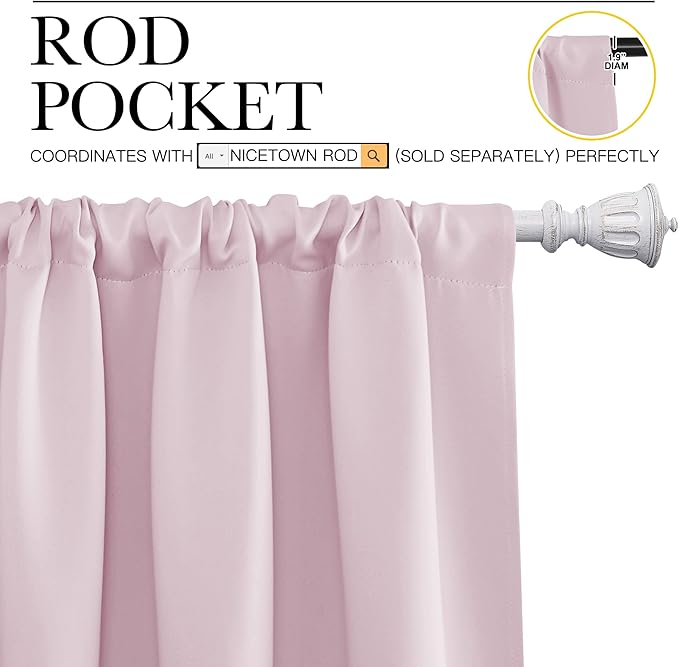 NICETOWN Blackout Curtains for Girls Room