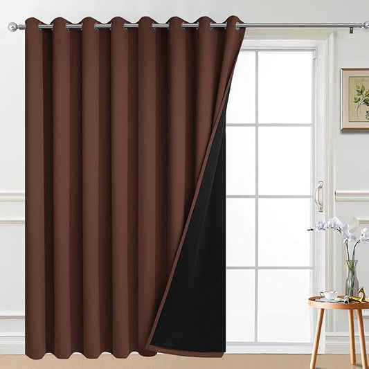 Yakamok 100% Blackout Thermal Insulated Curtains, Noise Reducing Barrier Panel