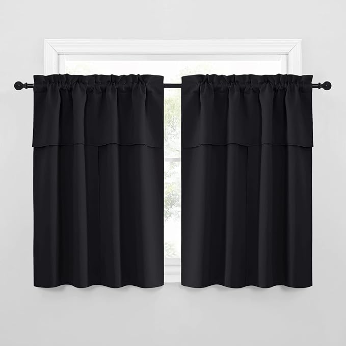 NICETOWN Black Blackout Curtains