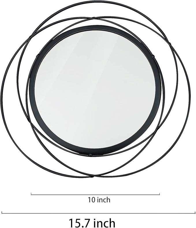 2 Set. Circle Mirrors for Wall Decor for Living Room Bedroom Bathroom Entryway