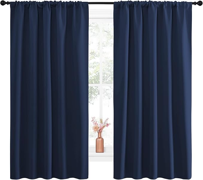 NICETOWN Navy Curtains Blackout Draperies