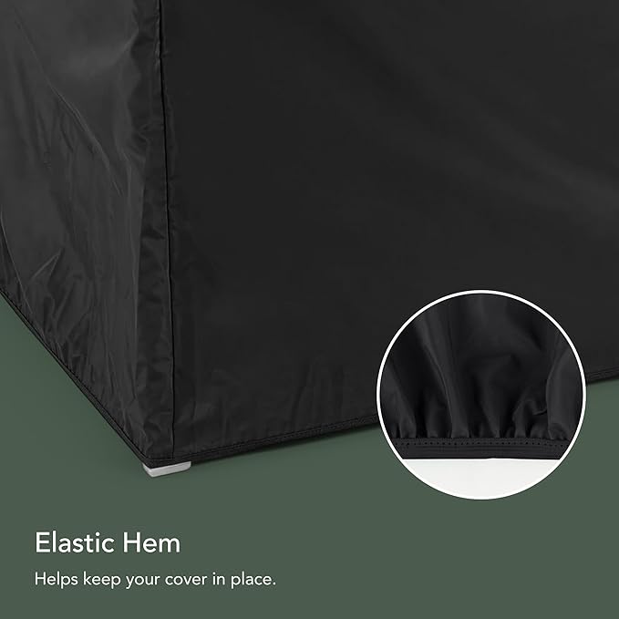 Covermates Grill Cover - Weather Resistant Outdoor Cover, Heavy Duty BBQ Covers for Large Outdoor Kitchen, Classic 12-Guage Vinyl, 57 Inch, Black