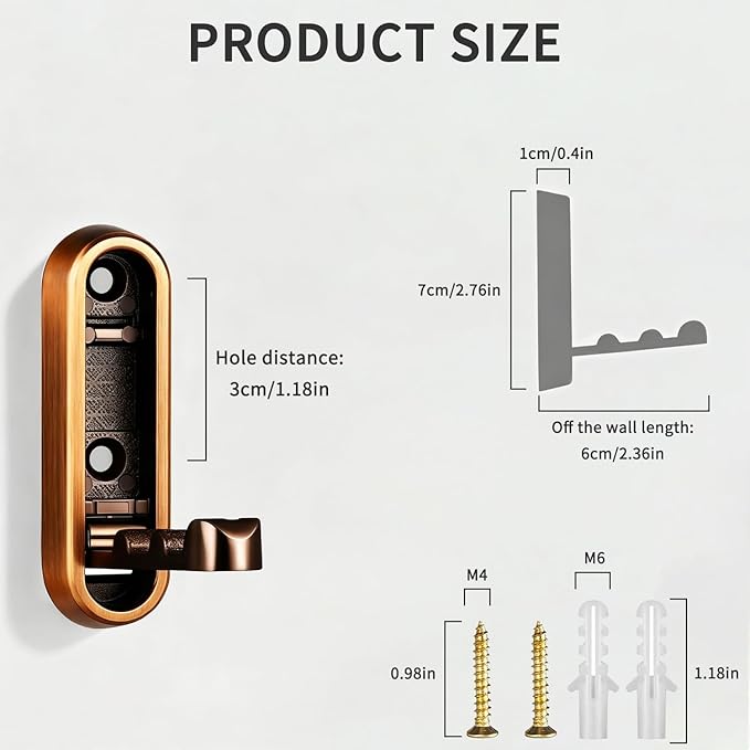2PCS Foldable Wall Hooks, Flip Down Design
