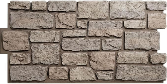 EverStone Cobblestone Faux Stone Panel, Shadow Moss Color