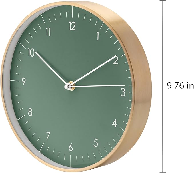 LUUK LIFESTYLE Wall Clock with Silent Movement, Without Ticking, Elegant and