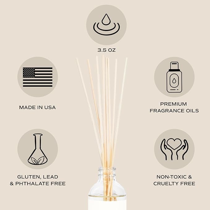 Sweet Water Decor Calm and Comfort Reed Diffuser Set | Lavender, Patchouli, Eucalyptus Spa Scented Diffusers | Air Freshener | Housewarming Gift | Aromatic Stress Relief