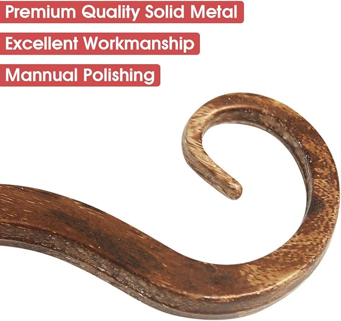 Jardim 2 Pack 6 Inch Premium Decorative Metal Iron Wall Hook, Indoor Outdoor