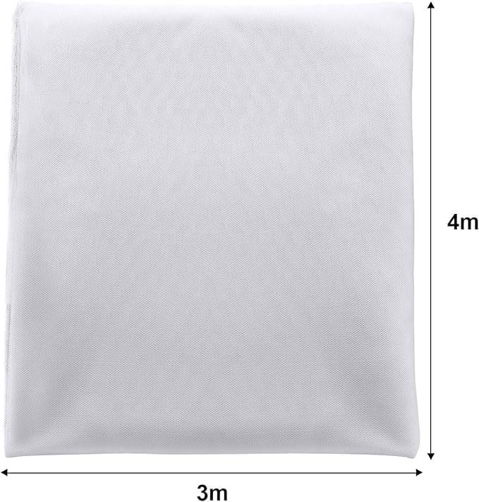 Zonon Mosquito Netting Garden Insect Mesh Netting Garden Patio Mesh Screen Net Fly Insect Bug Bird Net Barrier for Patio Balcony Porch Gazebo Vegetables Fruits Plant Protection(9.84 x 13.12 ft,White)