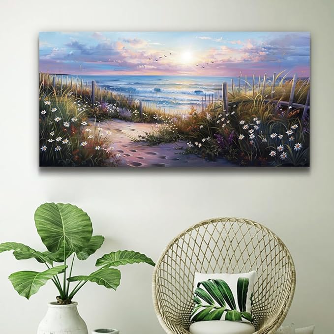 hyidecorart Large Wall Art For Living Room Canvas Wall Decor For Bedroom Blue