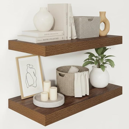 Vivelove 12 Inch Deep Floating Shelves