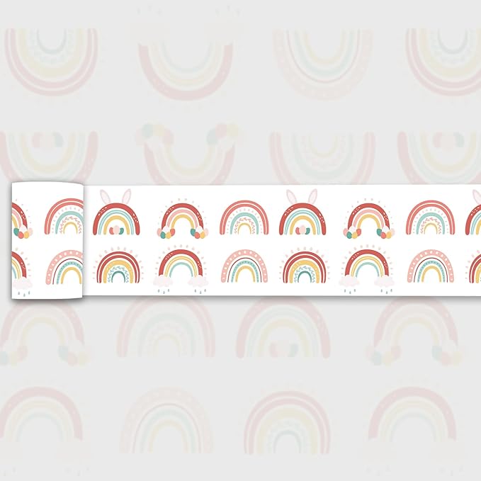 Rainbow Wallpaper Border Peel and Stick Teacher Created Resources Poster