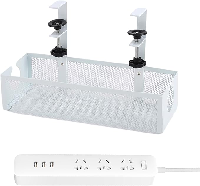 Under Desk Cable Management | Space Saving Cord Organizer - Wire Organizer Under Desk,for Family Friends Students Adults Men Women Home Indoor Office Study Kitchen