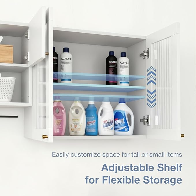 70.8"L Wall Mounted Laundry Room Cabinet Set