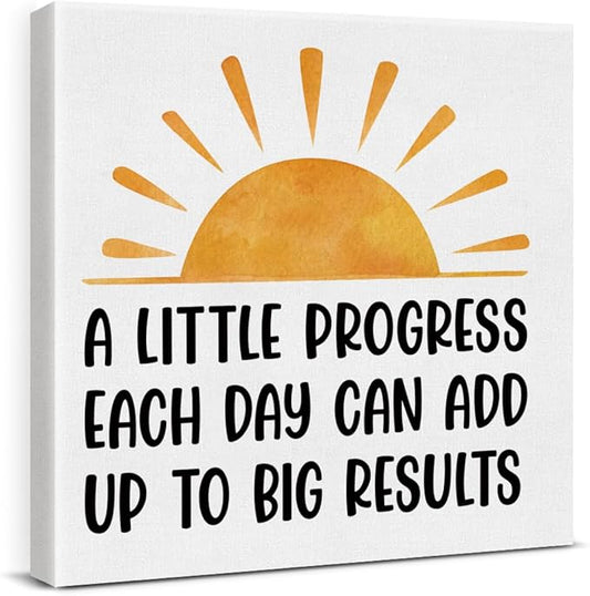 Inspirational Office Wall Art Decor, Motivational Add Up to Big Results